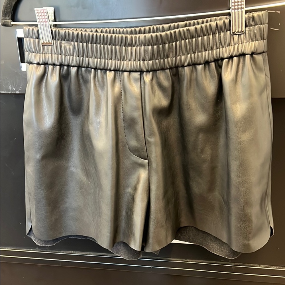 Zara Black Leather Women's Shorts